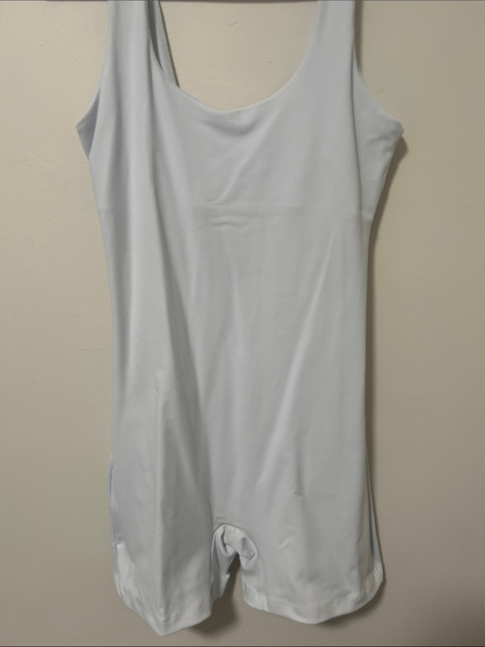 Scoop Neck White Sleeveless Bodysuit Romper